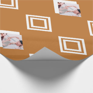 Papier Cadeau Photo géométrique Or moderne Noël