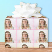 Papier Cadeau PHOTO Gift Wrapping Paper. CHANGE Background COLOR
