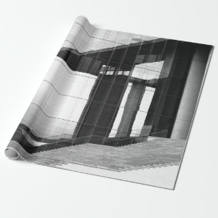 PAPIER CADEAU PHOTO GRAYSCALE DE L'HOMME MARCHANT SUR DES PAVEME