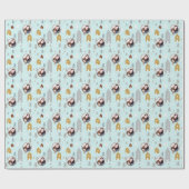 Papier Cadeau Photo Joli Noël amusant (Plat)