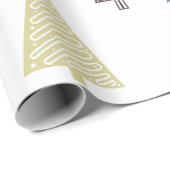 Papier Cadeau photo moderne simple et personnalisée noël (Coin rond)