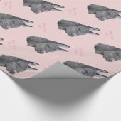 Papier Cadeau photo originale en noir et blanc d'un mignon âne (Coin)