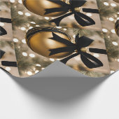 Papier Cadeau Photo ornement noir et or (Coin)