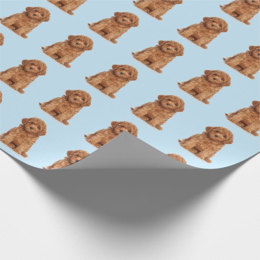 Papier Cadeau Photo personnalisée logo photo motif bleu clair (Coin)