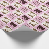 Papier Cadeau Photo personnalisée Ours Teddy (Coin)