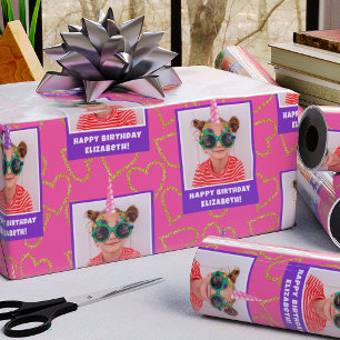 Papier Cadeau Photo personnalisée pour enfant Joyeux Anniversair