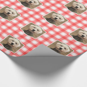 Papier Cadeau Photo personnalisée Rouge et blanc Pays Agritouris