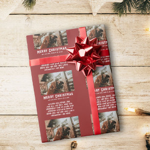 Papier Cadeau Photo personnalisée Typographie moderne Message No