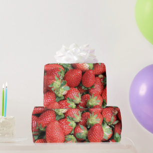 Papier Cadeau Photo Red Juicy Strawberries