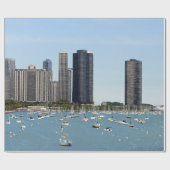 Papier Cadeau Photo Skyfront de Chicago (Plat)