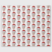 Papier Cadeau Photo sur mesure Santa Hat Noël (Plat)