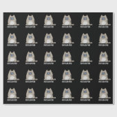 Papier Cadeau Photograh-purr Funny Cat Photographe Pun Dark BG (Plat)
