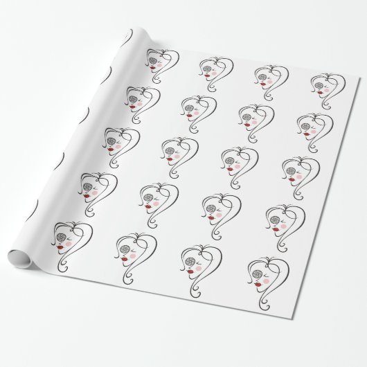 Papier Cadeau Photographe féminine (Déroulé)