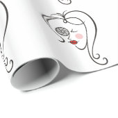 Papier Cadeau Photographe féminine (Coin rond)