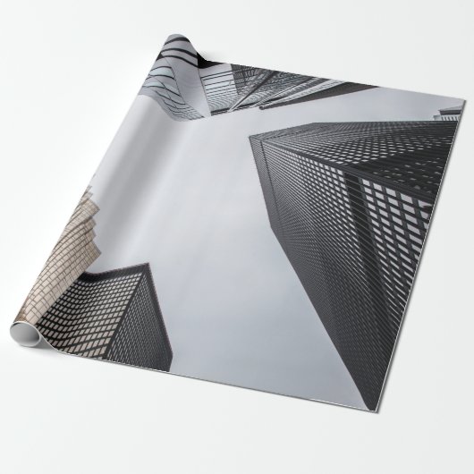 PAPIER CADEAU PHOTOGRAPHIE À FAIBLE ANGLE DES BÂTIMENTS À HAUTE (Déroulé)