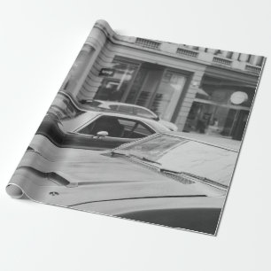 PAPIER CADEAU PHOTOGRAPHIE À GRANDE ÉCHELLE DES VOITURES SUR ROU