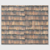 Papier Cadeau Photographie abstraite âgée de bardeaux en bois (Plat)