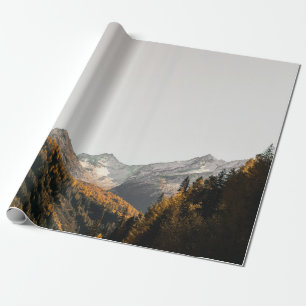 PAPIER CADEAU PHOTOGRAPHIE AÉRIENNE DE LA MONTAGNE SOUS LE CIEL
