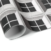 PAPIER CADEAU PHOTOGRAPHIE ARCHITECTURALE DU BÂTIMENT BLANC (Coin rond)