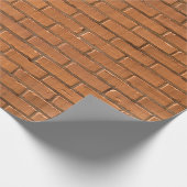 Papier Cadeau Photographie de closeup de mur de briques brunes (Coin)