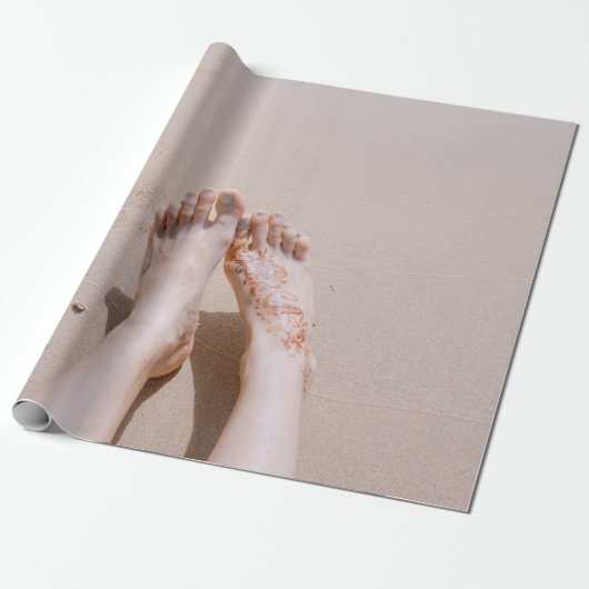 Papier Cadeau Photographie de focalisation sélective des pieds a (Déroulé)