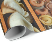 Papier Cadeau photographie de nouilles de pâtes (Coin rond)