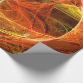 Papier Cadeau PHOTON CRAZY Abstrait Jaune Orange Fractal Fils (Coin)