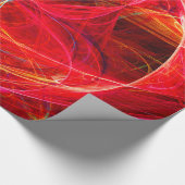 Papier Cadeau PHOTON FROID Abstrait Fractales rouges jaunes, Fla (Coin)