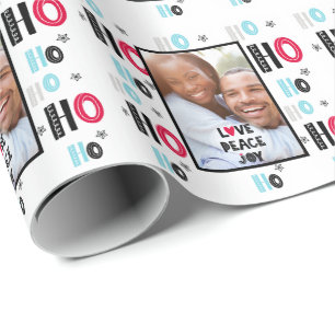 Papier Cadeau Photos de Doodle scandinave Noël moderne