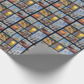 Papier Cadeau Photos de mosaïque d'objets dans l'affiche du port (Coin)