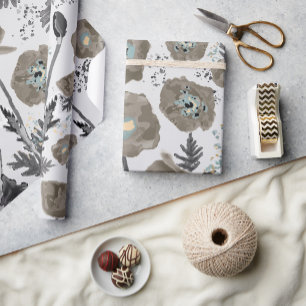 Papier Cadeau Photos Florales Aquarelle Cadeau Motif