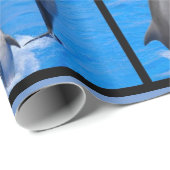 Papier Cadeau Photos multiples de l'affiche des dauphins (Coin rond)