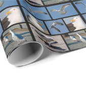 Papier Cadeau Photos multiples de l'affiche des mouettes (Coin rond)