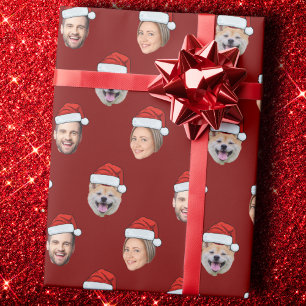 Papier Cadeau Photos personnalisées Visage de chapeau de Père No