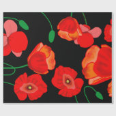 Papier Cadeau Photos rouges sur arrière - plan noir (Plat)