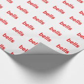 Papier Cadeau Phrase Word des cloches rouges (cloches cloches) (Coin)