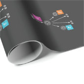 Papier Cadeau Physique de la fission nucléaire Uranium Barium Kr (Coin rond)