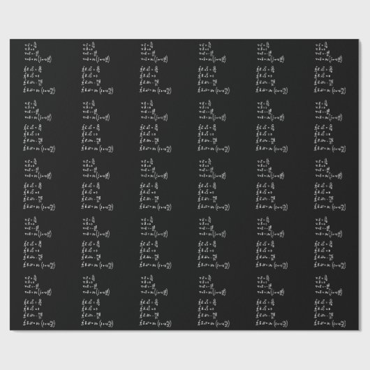 Papier Cadeau Physique Math Formule Étudiants Enseignant Invitat (Plat)