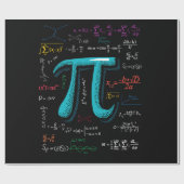 Papier Cadeau Pi Day Math Equation Mathématique Enseignant Étudi (Plat)