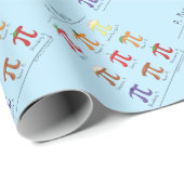 Papier Cadeau Pi Symbole Menu Cute Math Enseignant (Coin rond)