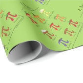 Papier Cadeau Pi Symbole Menu Cute Math Enseignant (Coin rond)