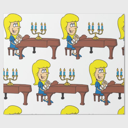 Papier Cadeau Pianiste (Plat)