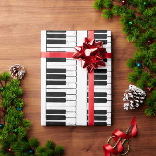 Papier Cadeau Piano clavier musicien cadeau jumbo touches de nou