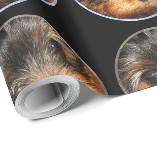 Papier Cadeau Piaulement Yorkie (Coin rond)