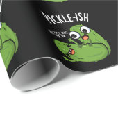 Papier Cadeau Pickle Ticklish Funny Pickle Pickle Puns Dark BG (Coin rond)