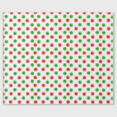 Papier Cadeau Pickleball Christmas Red and Green Ornaments White (Plat)