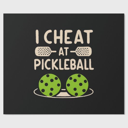 Papier Cadeau Pickleball Drôle (Plat)