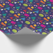 Papier Cadeau  Pickleball 🎄 Joyeux Noël Enveloppement bleu mari (Coin)