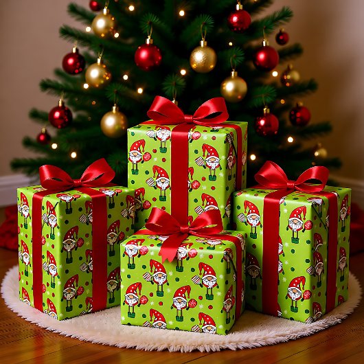 Papier Cadeau Pickleball Joyeux Noël Livre vert