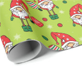 Papier Cadeau Pickleball Joyeux Noël Livre vert (Coin rond)